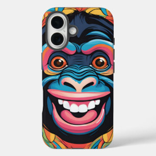 Cute Crazy Funny Chimpanzee  iPhone 16 Case