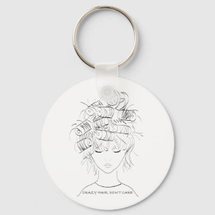 Cute Crazy Hair Key Ring