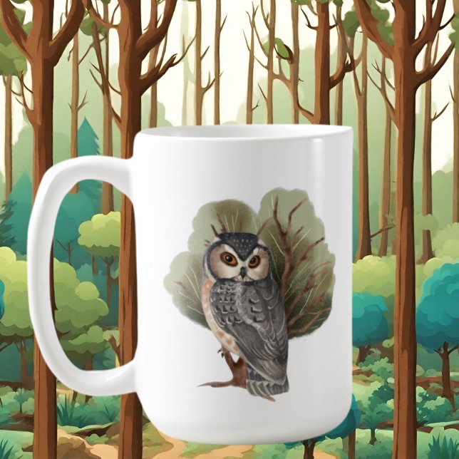 cute crazy owl lady add text coffee mug (Creator Uploaded)