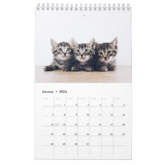 Cute Create Your Own Cat Pet Photo Calendar