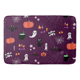 Cute Creepy Halloween Art Bath Mat
