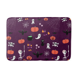 Cute Creepy Halloween Art Bath Mat