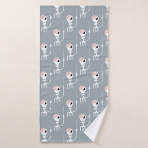 Cute Creepy Halloween Art Bath Towel