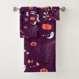 Cute Creepy Halloween Art Bath Towel Set