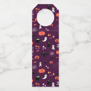 Cute Creepy Halloween Art Bottle Tag