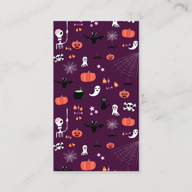 Cute Creepy Halloween Art Calling Card (Front)
