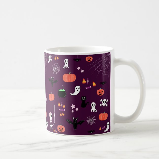 Cute Creepy Halloween Art Coffee Mug (Right)