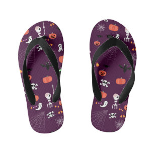 Cute Creepy Halloween Art Kid's Thongs