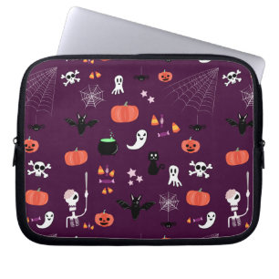 Cute Creepy Halloween Art Laptop Sleeve