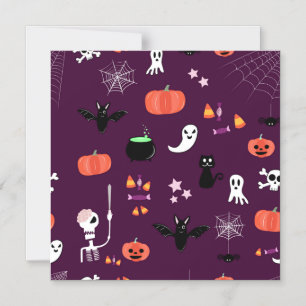 Cute Creepy Halloween Art Magnetic Invitation