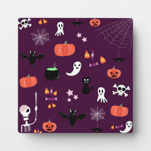 Cute Creepy Halloween Art Plaque
