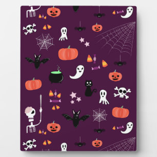 Cute Creepy Halloween Art Plaque