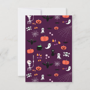 Cute Creepy Halloween Art RSVP Card
