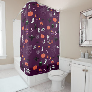 Cute Creepy Halloween Art Shower Curtain