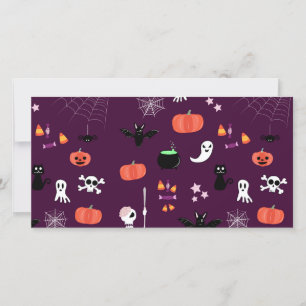 Cute Creepy Halloween Art Thank You Card