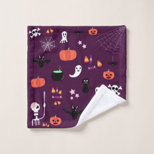 Cute Creepy Halloween Art Wash Cloth
