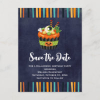 Cute & Creepy Halloween Cupcake Save the Date