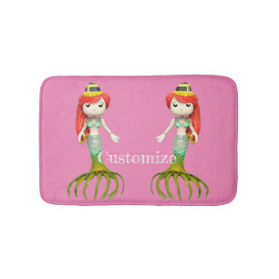 Cute Creepy Mermaid Witch Thunder_Cove  Bath Mat