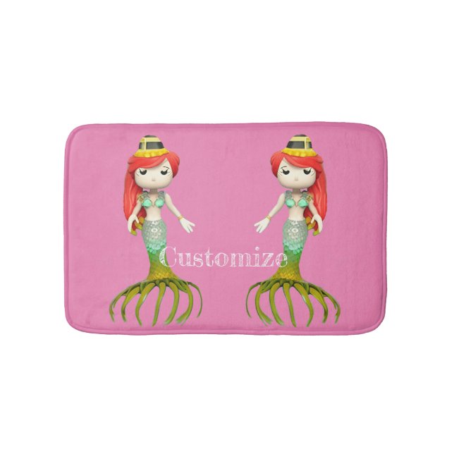 Cute Creepy Mermaid Witch Thunder_Cove  Bath Mat (Front)