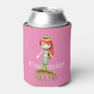Cute Creepy Mermaid Witch Thunder_Cove Can Cooler