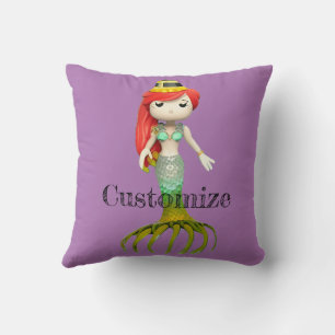 Cute Creepy Mermaid Witch Thunder_Cove Cushion