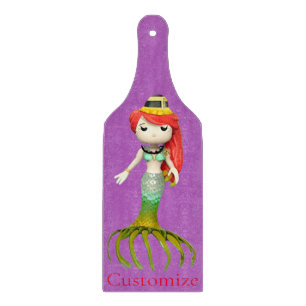 Cute Creepy Mermaid Witch Thunder_Cove  Cutting Board