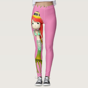 Cute Creepy Mermaid Witch Thunder_Cove  Leggings