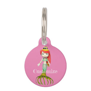Cute Creepy Mermaid Witch Thunder_Cove Pet Tag