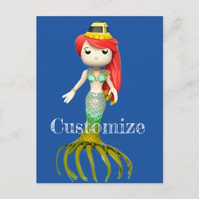 Cute Creepy Mermaid Witch Thunder_Cove  Postcard (Front)