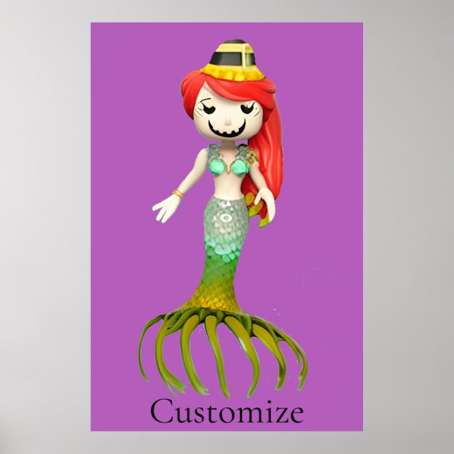 Cute Creepy Mermaid Witch Thunder_Cove  Poster (Front)