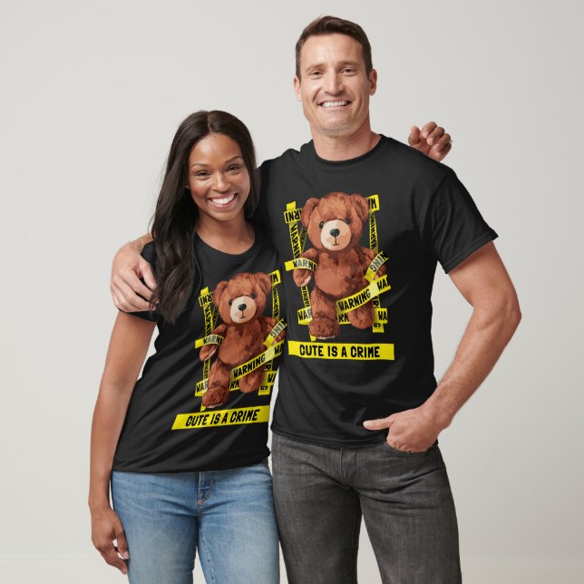 Cute Crime Fighter Teddy Bear T-Shirt (Unisex)