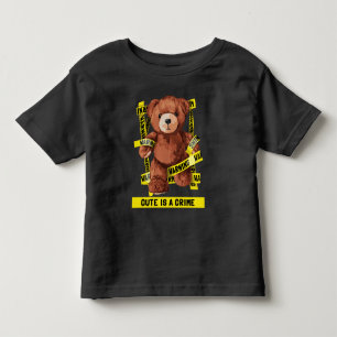 Cute Crime Fighter Teddy Bear Toddler T-Shirt