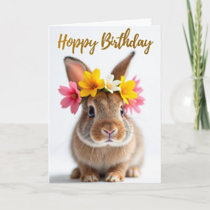 Cute Critter Blossom Birthday Card