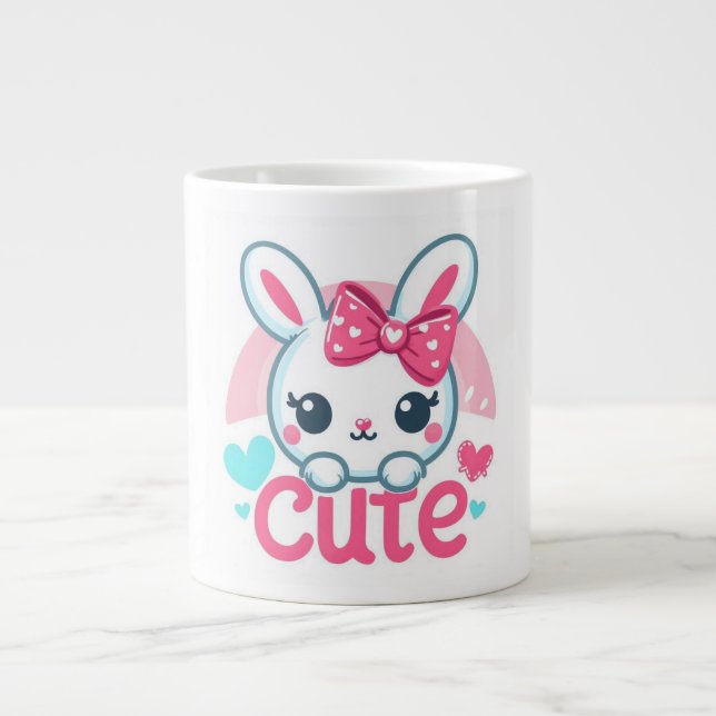 “Cute Critter Delight Mug” Large Coffee Mug (Front)