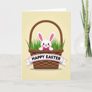 Cute Critter In Basket Greeting Card