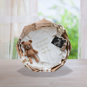 Cute Crochet  neutral pregnancy announcement Photo Block