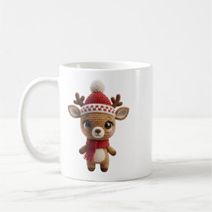 Cute Crochet Reindeer Christmas Mug