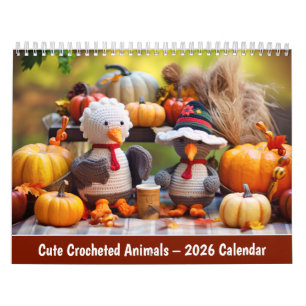 Cute Crocheted Animals – 2026 Calendar
