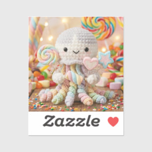 Cute Crocheted Octopus and Candy Land