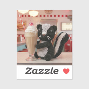 Cute Crocheted Skunk at Retro Diner