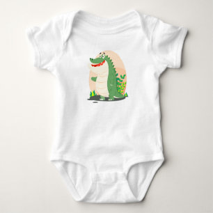 Cute crocodile baby bodysuit