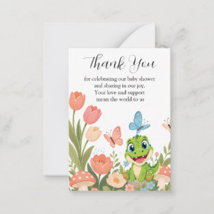 Cute Crocodile Garden Adventure Thank You Card
