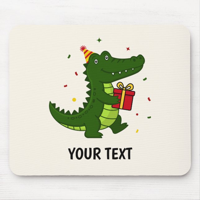 Cute Crocodile Gift Mouse Pad (Front)