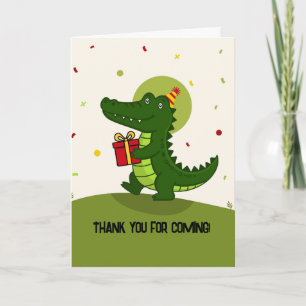 Cute Crocodile Gift Thank You Card