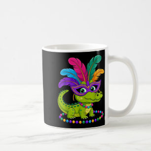 Cute Crocodile Mardi Gras Attire Kids Fun Festival Coffee Mug