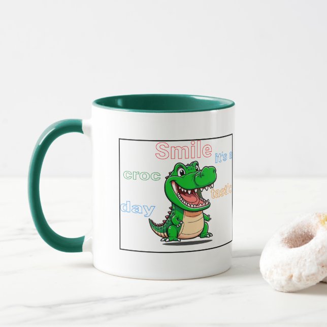 Cute crocodile  Mug (With Donut)