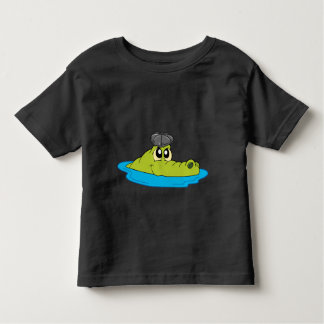Cute Crocodile with Newsboy Cap - Funny Cartoon | Toddler T-Shirt