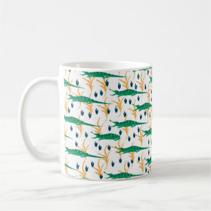 Cute crocodiles seamless pattern. Cartoon animals. Coffee Mug