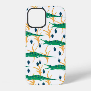 Cute crocodiles seamless pattern. Cartoon animals. iPhone 12 Case
