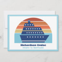 Cute Cruise Ship Family Trip Sunset Personalised